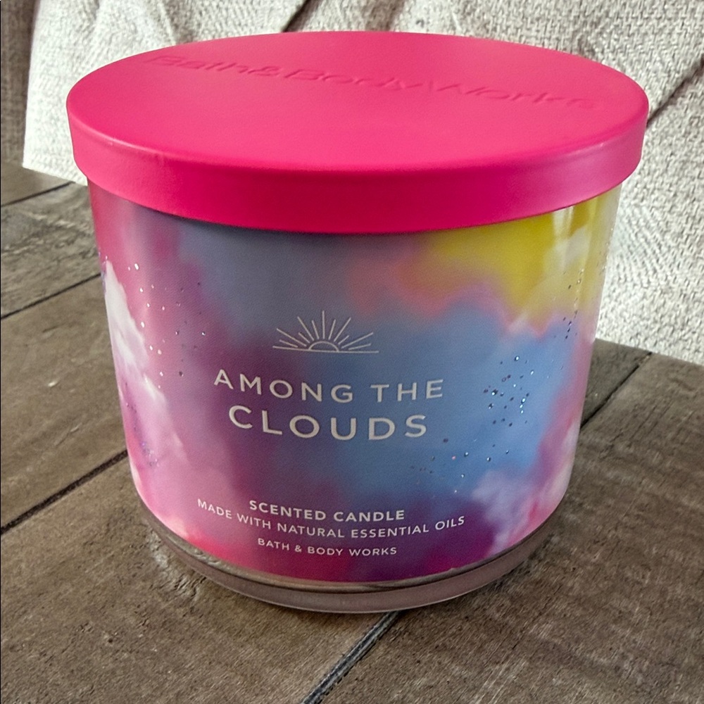 Bath & Body Works Among the Clouds Candle with Pink Lid